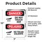 Signmission Hot Surface Sign, 10 in H x 7 in W, Vinyl Decal, Do Not Touch Hot Bilingual OS-2PACK-DS-D-710-VS-1177 - alternate 3